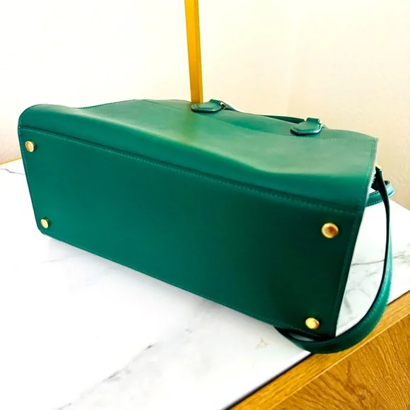 Kate Spade New York Madison Saffiano Leather Medium Satchel Green - Picture 9 of 13